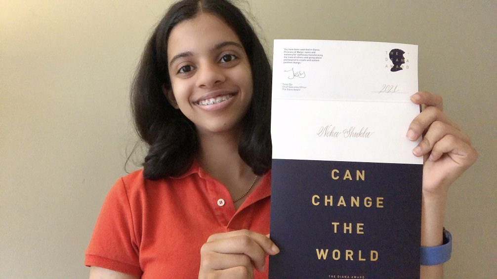 Meet Neha Shukla, the 16-year-old teen innovator, STEM whiz and recipient of the Diana Award in 2021 for her invention SixFeetApart.