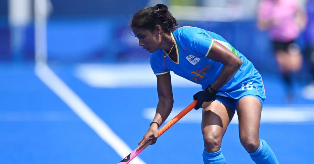 Vandana Katariya plays for Indian hockey team