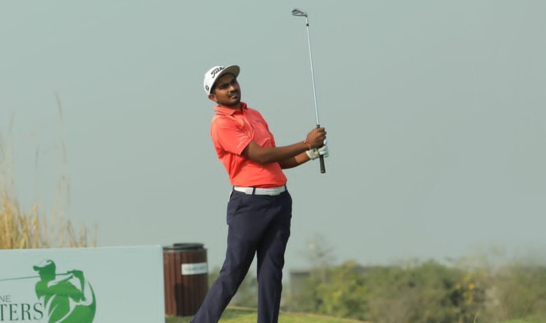 Swinging his best: Indian Golfer Hardik Chawda is aiming for the big shot