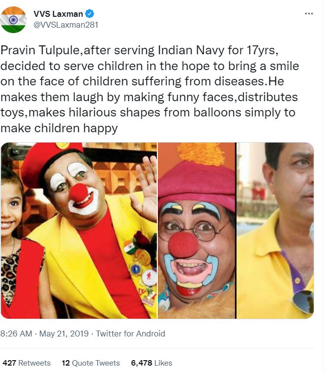 Pravin Tulpule | Medical Clown | Global Indian 