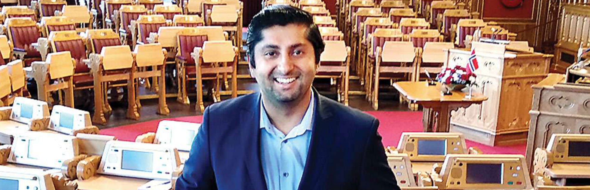 Leading from the front: Indian-Norwegian politician Himanshu Gulati is climbing Europe’s political ladder