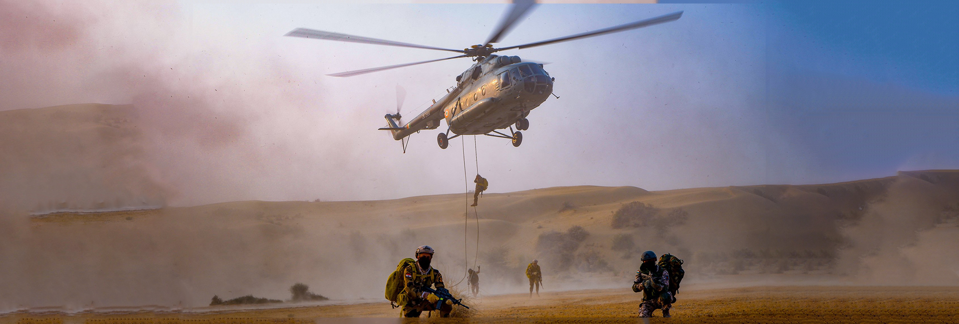 The Bravehearts of Indian army and Egyptian Army took part in a Special Heliborne Operations joint exercise, Cyclone 2023, being held at Jaisalmer, Rajasthan.