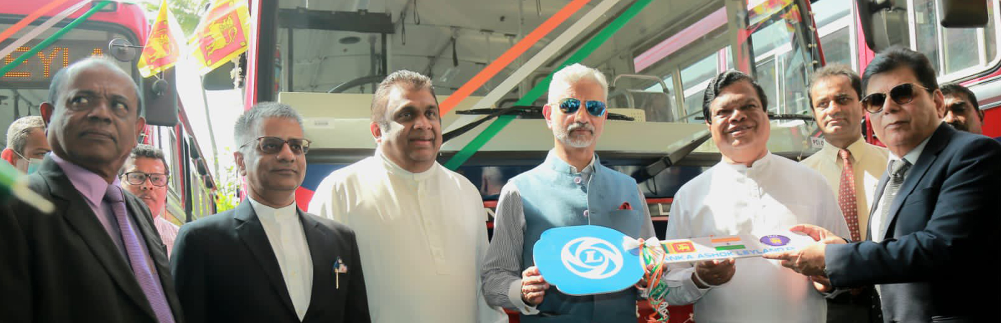 MEA S Jaishankar symbolically handed over 500 buses to Sri Lankan Transport Minister Bandula Gunawardane, that are being supplied to the country's transport board with Indian support.