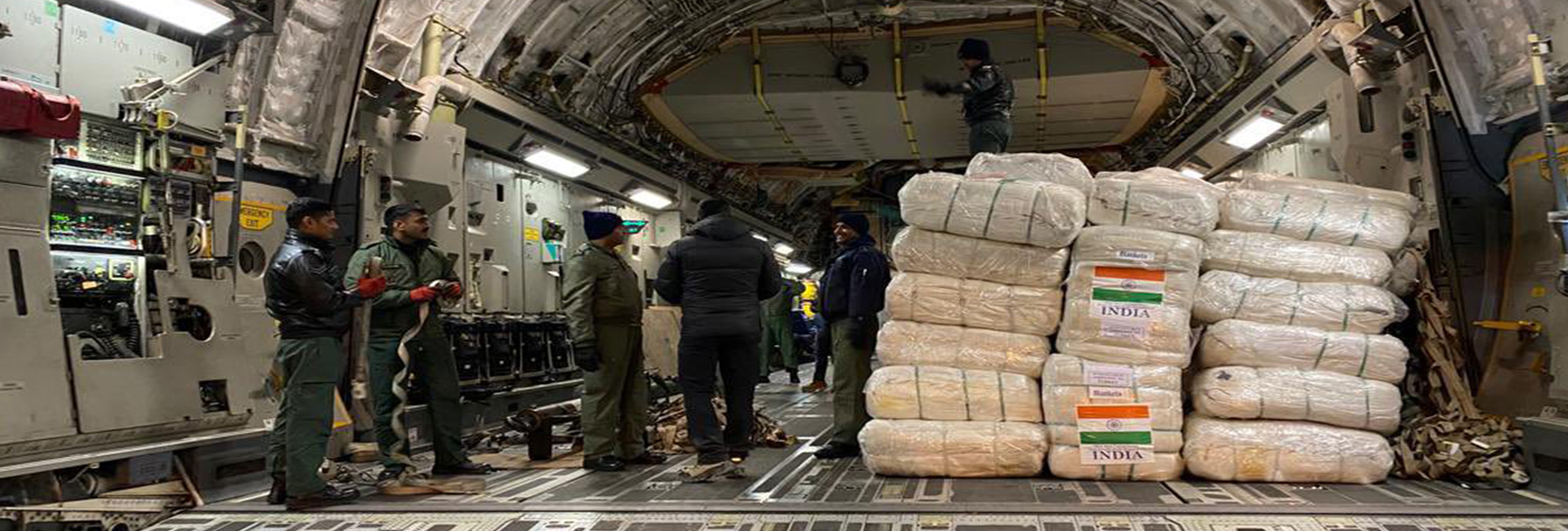 The seventh IAF aircraft delivered relief material for Türkiye at Adana airport under Operation Dost.