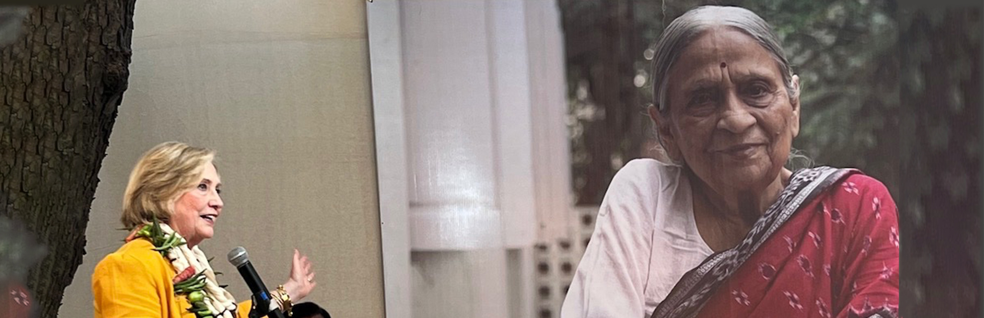American politician and diplomat Hillary Clinton visited India recently to celebrate Indian cooperative organiser, activist and Gandhian Ela Bhatt, who passed away in October 2022. Clinton spent time at the Self-Employed Women's Association (SEWA) in Ahmedabad celebrating the life of the Indian activist.