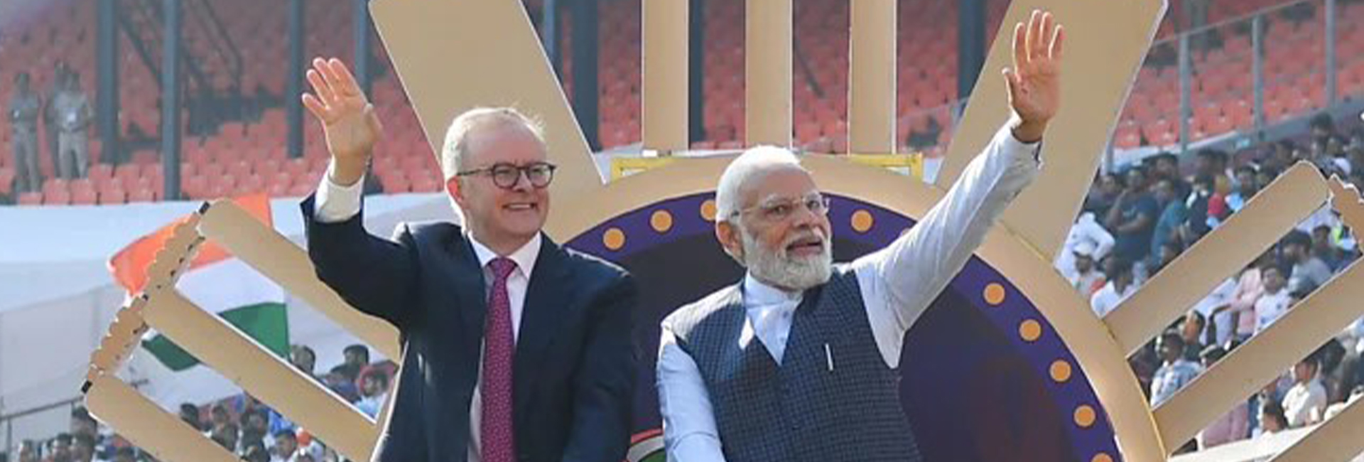 Prime Minister Narendra Modi and 'good friend' Australian PM Anthony Albanese shared pictures of their visit to Narendra Modi stadium, where they watched a cricket match.