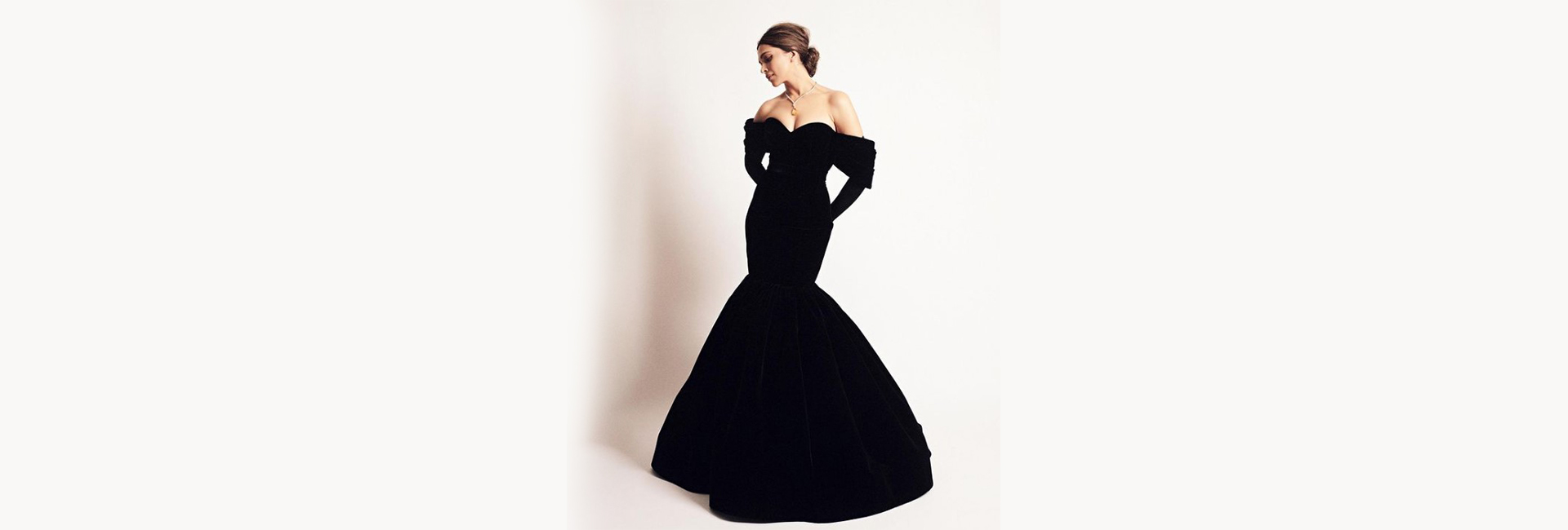 Deepika Padukone dazzled in an elegant, off-shoulder black gown at the 95th Academy Awards on March 12.