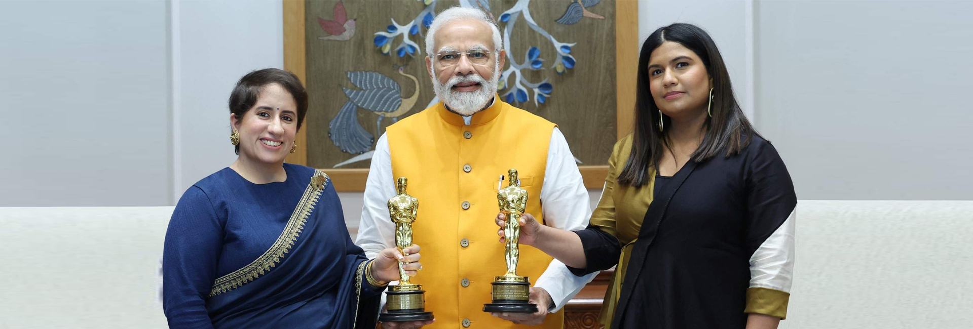 After winning the Oscar Award for their documentary movie ‘The Elephant Whisperers’, filmmakers Guneet Monga and Kartiki Gonsalves met Prime Minister Narendra Modi recently.