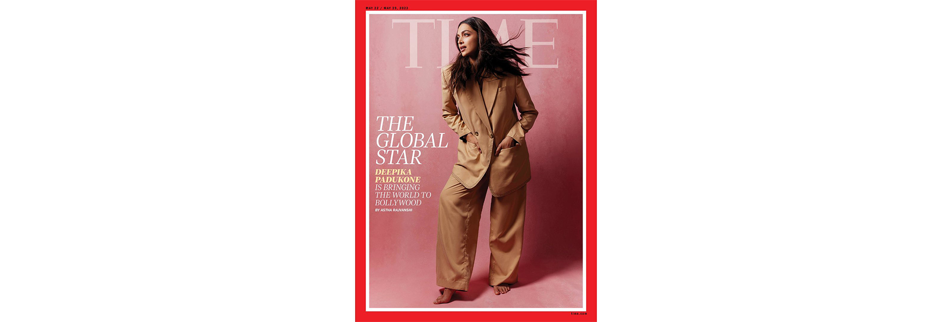 Deepika Padukone is the latest ‘global star’ to feature on the cover of Time magazine. She is credited with ‘bringing the world to Bollywood’ with her work. In 2018, she was among the 100 people honoured by the magazine on their 100 Most Influential list.
