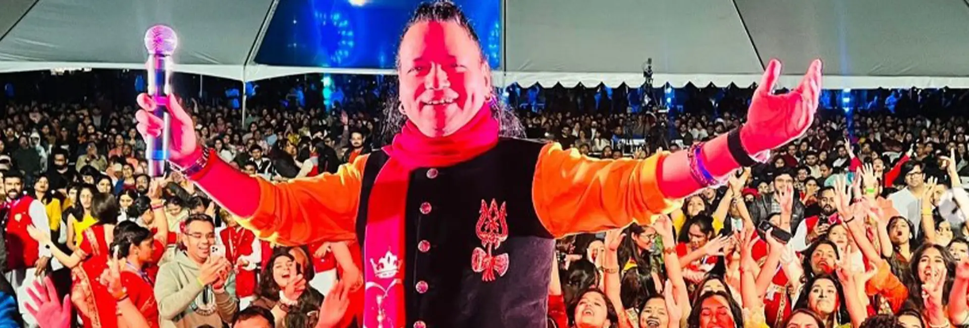 Indian music composer and singer Kailash Kher at Washington Raja Ganesh Festival in the United States