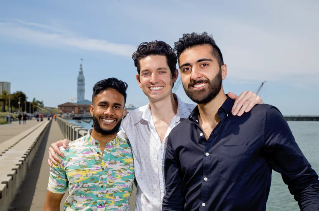 Indian Entrepreneur Vinay Hiremath with cofounders of Loom