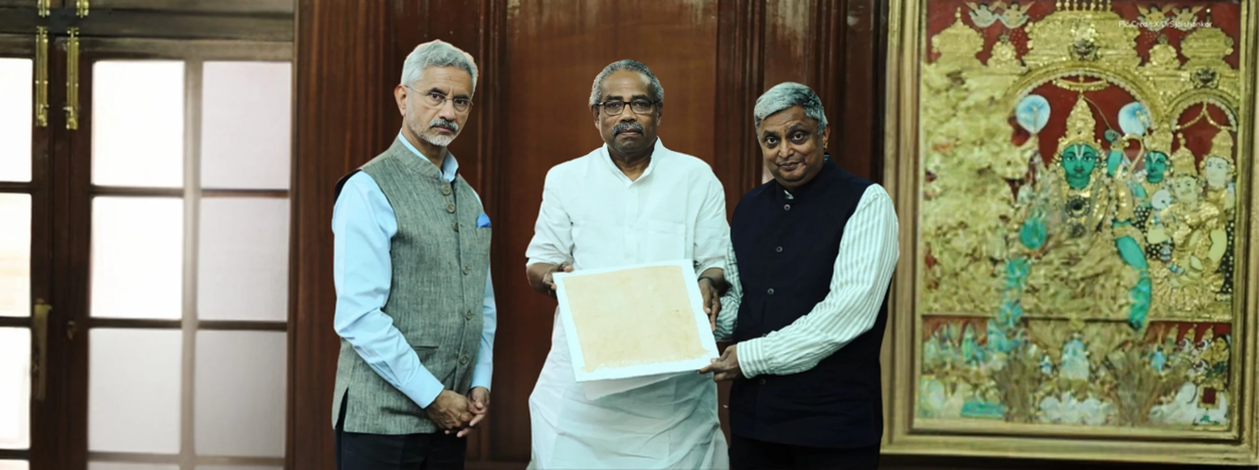 External Affairs Minister S Jaishankar received artefacts and documents related to Mahatma Gandhi from the Phoenix Settlement Trust-Gandhi Development Trust (PST-GDT) in South Africa on Sunday March 23 2025