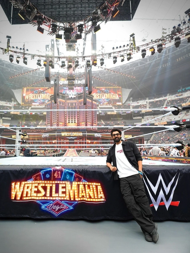 Actor Rana Daggubati became the first Indian celebrity to appear at WrestleMania 41 in Las Vegas.
