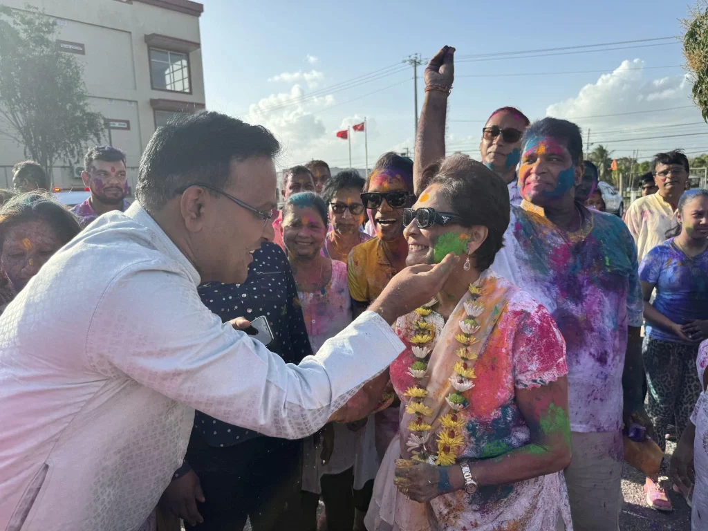 Kamla Persad-Bissessar enjoying her election victory