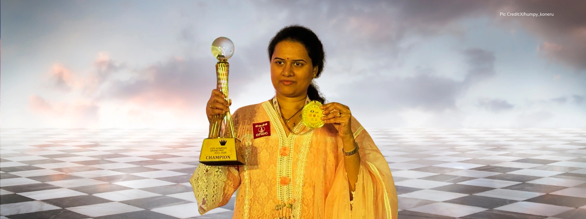 Indian Grandmaster Koneru Humpy etched her name in history as the first Indian woman to win the 2025 Pune FIDE Women’s Grand Prix.