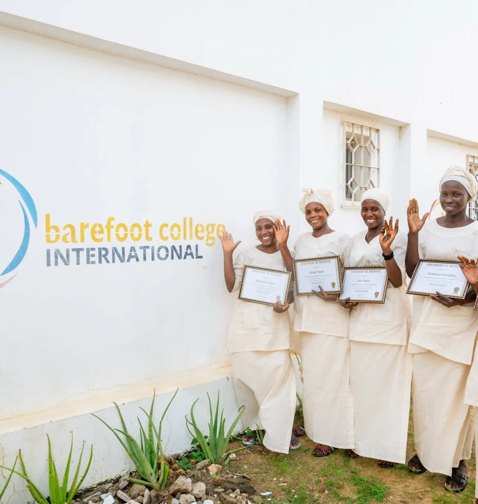 African women after receiving certification from the Barefoot College