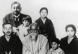 Bose with his family, in-laws and Rabindranath Tagore