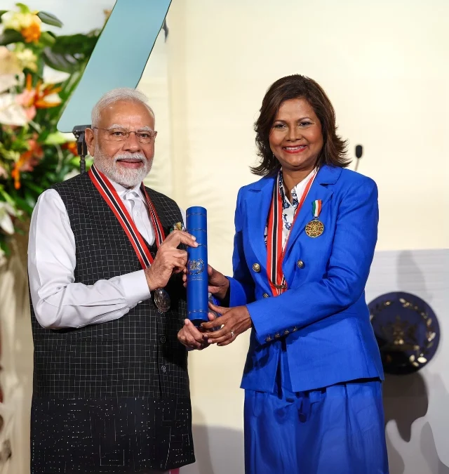 PM Modi receives his 25th global honour, becoming the first foreign leader to be conferred with The Order of the Republic of Trinidad & Tobago.