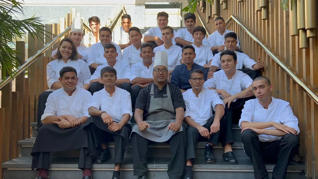 Chef Anuj with his team