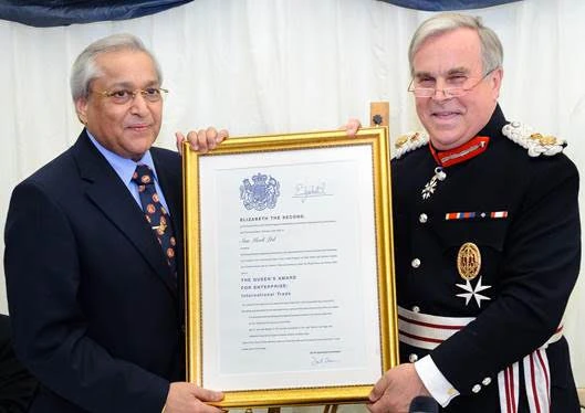 Rami Ranger with Lord Lieutenant of Greater London, Sir David Brewer
