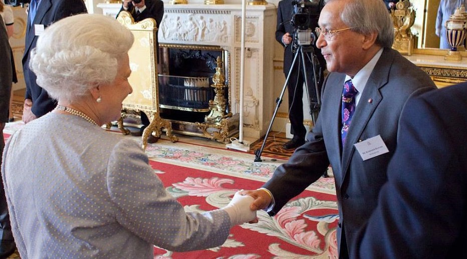 Lord Rami Ranger with the Queen of England
