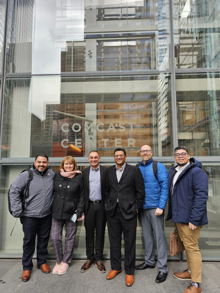 Abhinandan Jain with colleagues