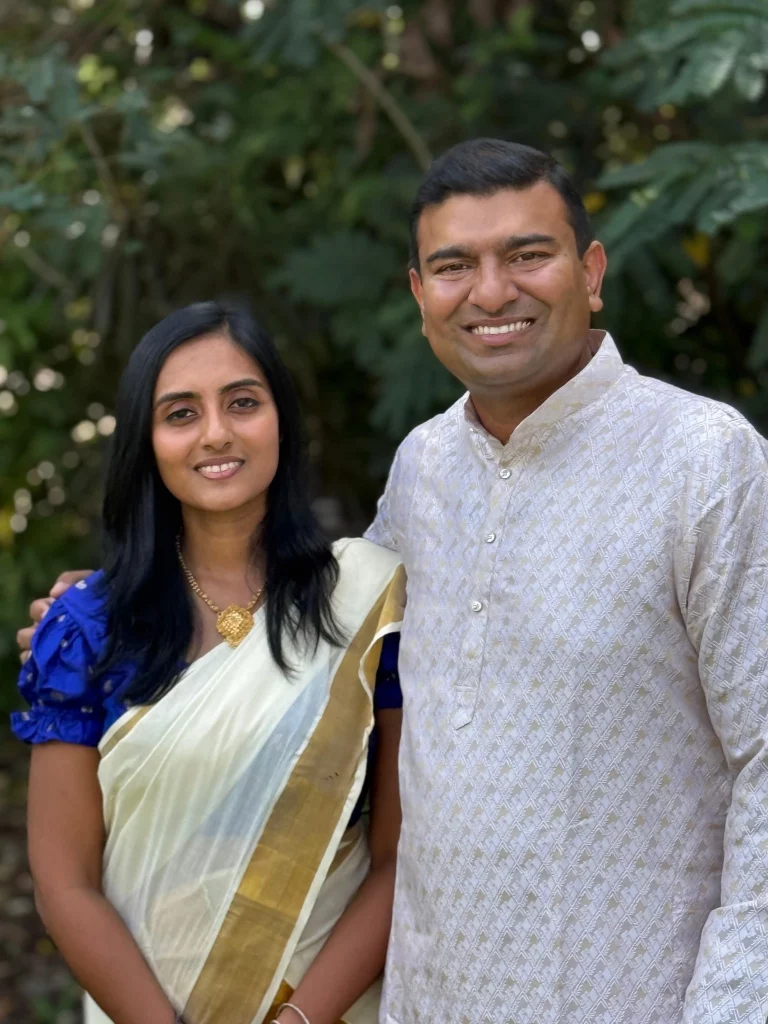 Jinson Charls with his wife Anu 