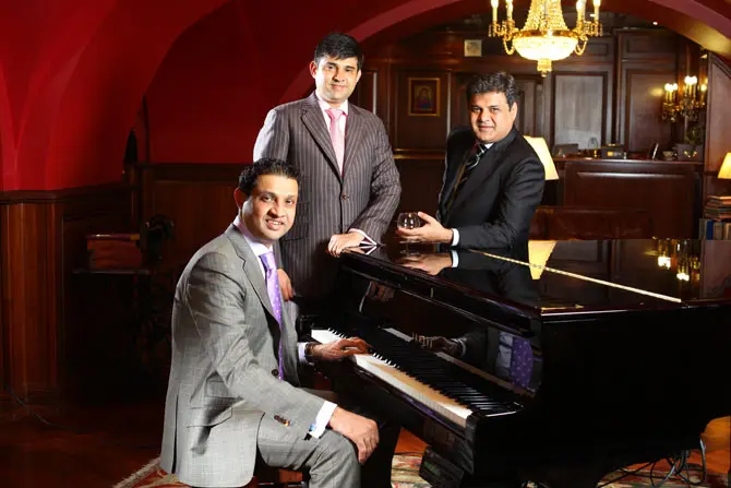 Sammy Kotwani with cousins Andy and Jimmy