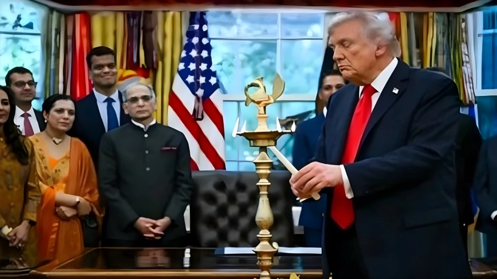 Trump Celebrates Diwali at the White House, Praises Indian American Leaders for Their Contributions