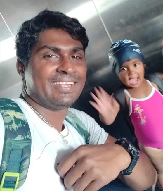 Tamogna with her father Tulasi Chaitanya