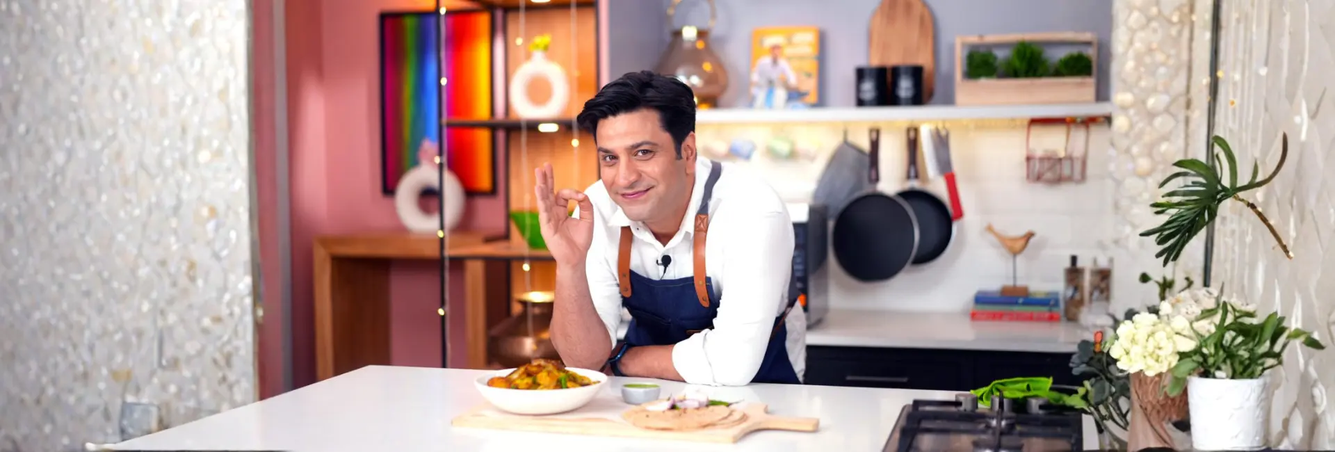 Chef Kunal Kapur with a Potato Dish