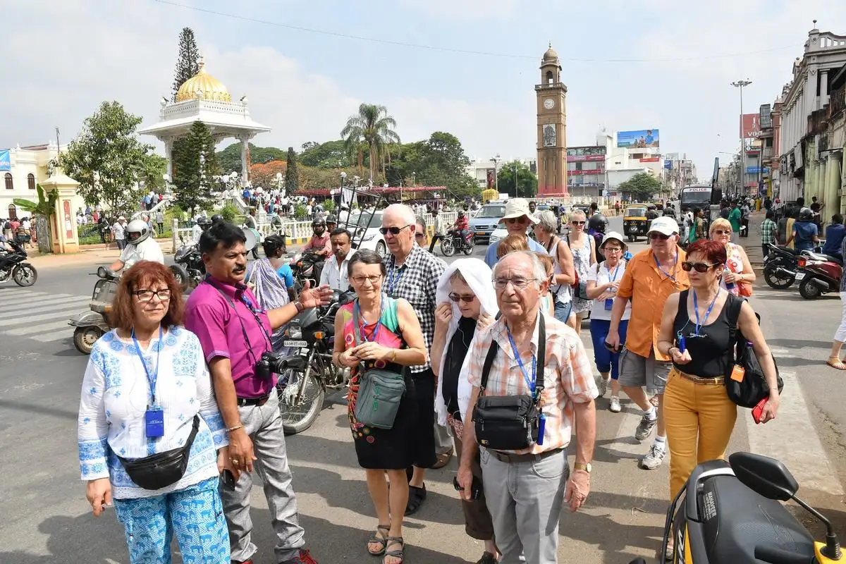 Foreign tourists in India