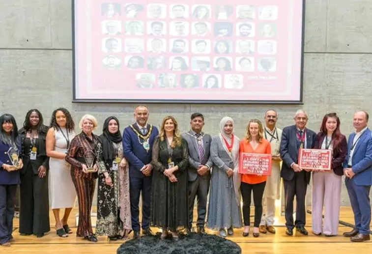 Giresh Kulkarni during the launch of the Coffee Table Book at Cambridge University