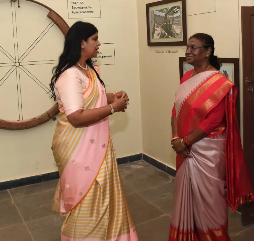 Kalpana Ramesh with President Droupadi Murmu