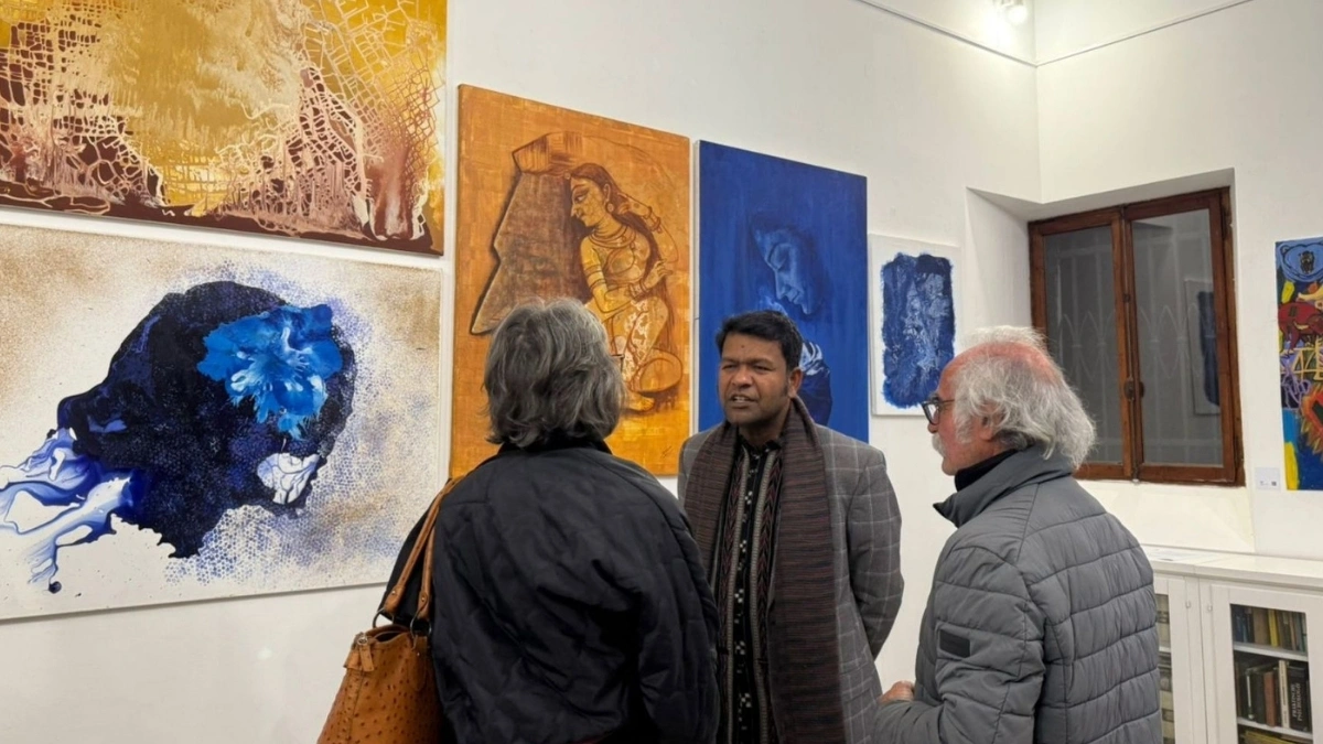 Sudarsan Pattnaik Captivates Visitors at Contemporary Venice 2026 Art Exhibition