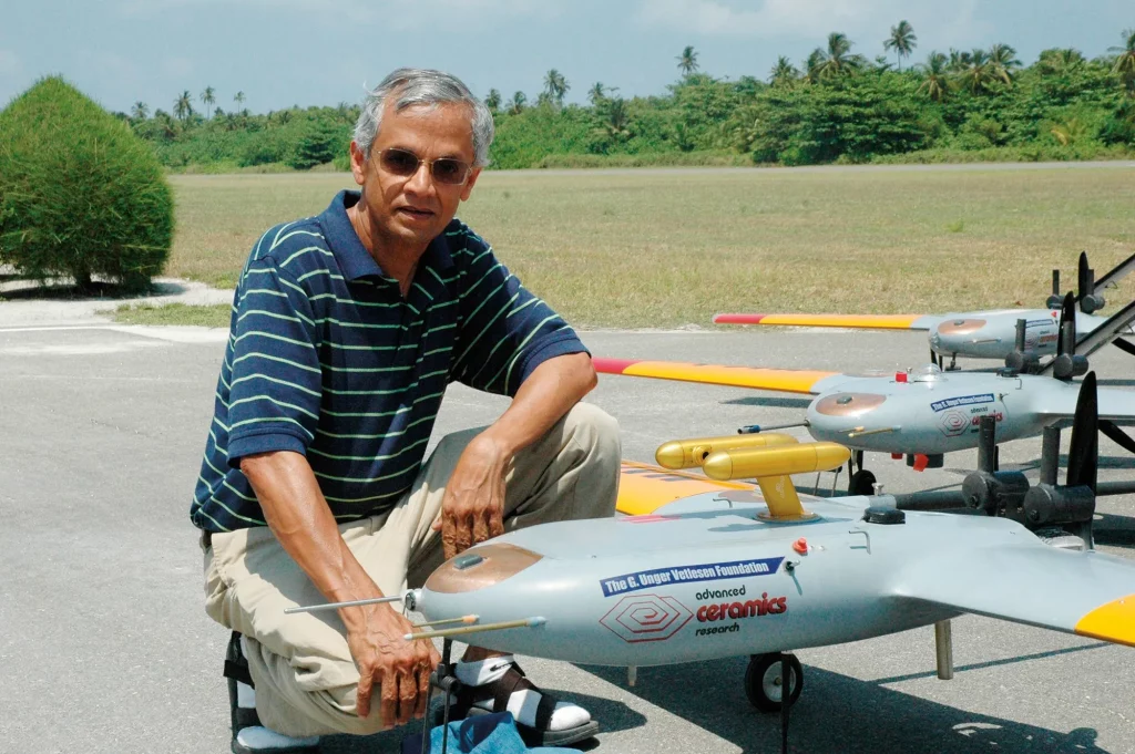 Veerabhadran Ramanathan in Maldives with aerial vehicles to measure pollutants in South Asia’s brown clouds