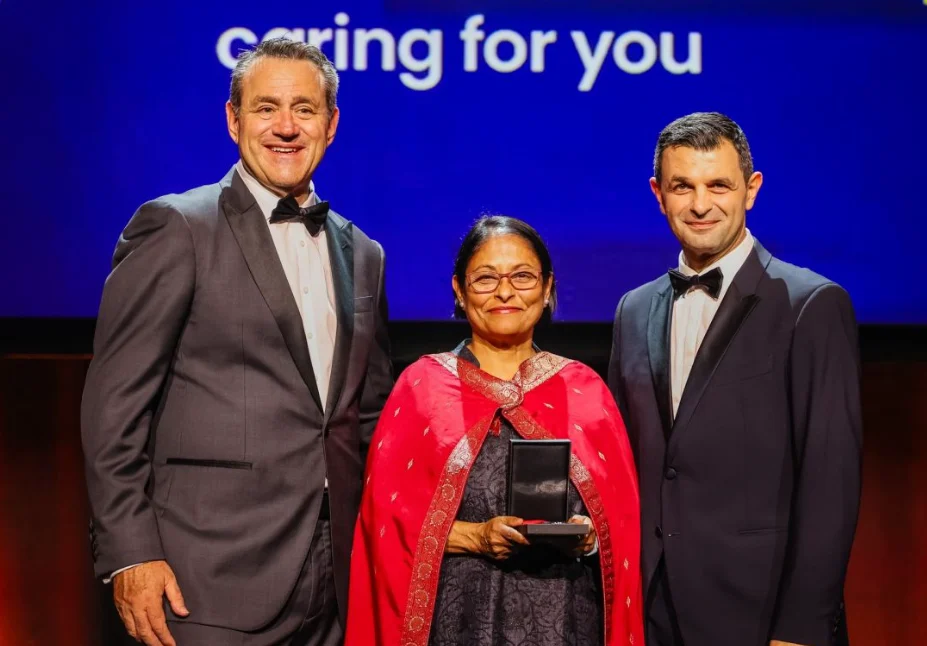 Gargi Ganguly with the Regional Unity Medal