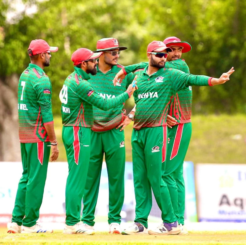 Pushkar Sharma with members of Team Kenya
