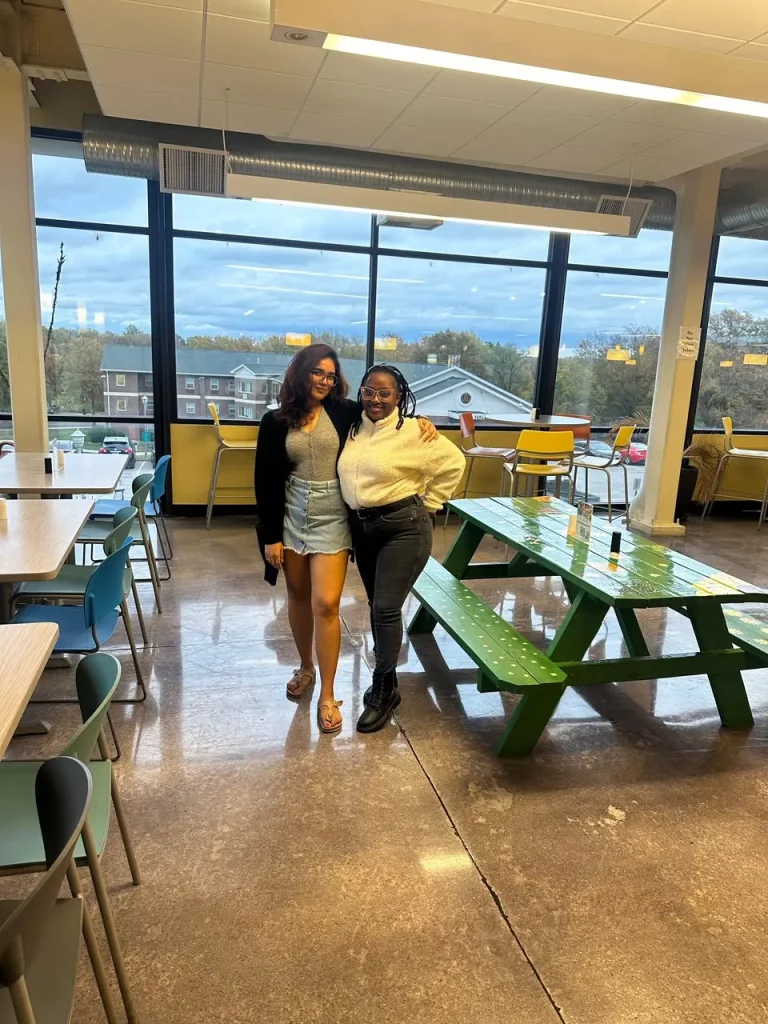 Hiranmayi Sreenivas_Student at Avila University, USA with a friend