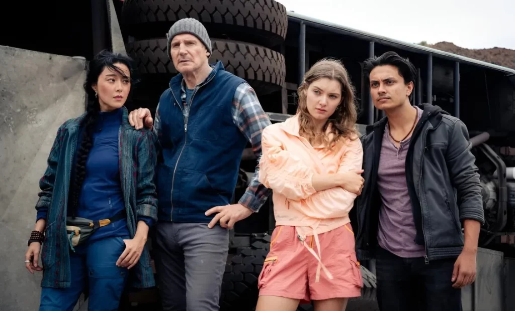 Saksham Sharma with his Hollywood co-stars in his debut movie