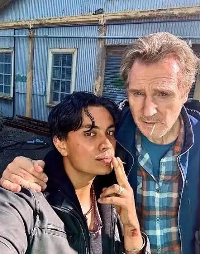 Saksham Sharma with in his Hollywood debut movie with Oscar-nominated star Liam Neeson