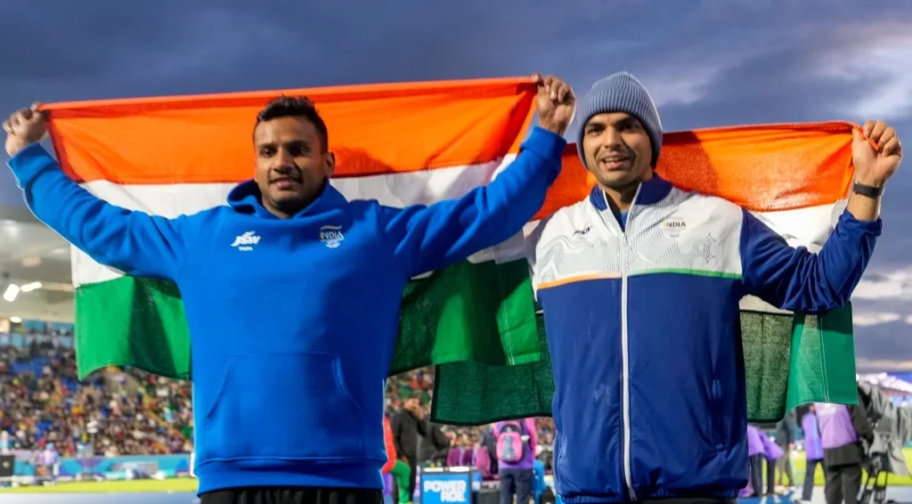 Yash Vir Singh and Neeraj Chopra at CWG 2026