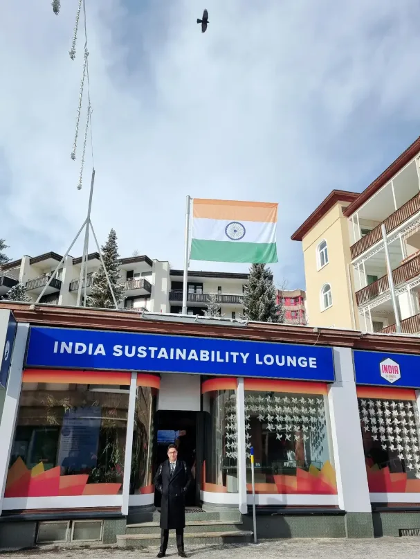 Agnishwar Jayaprakash at Davos 2023