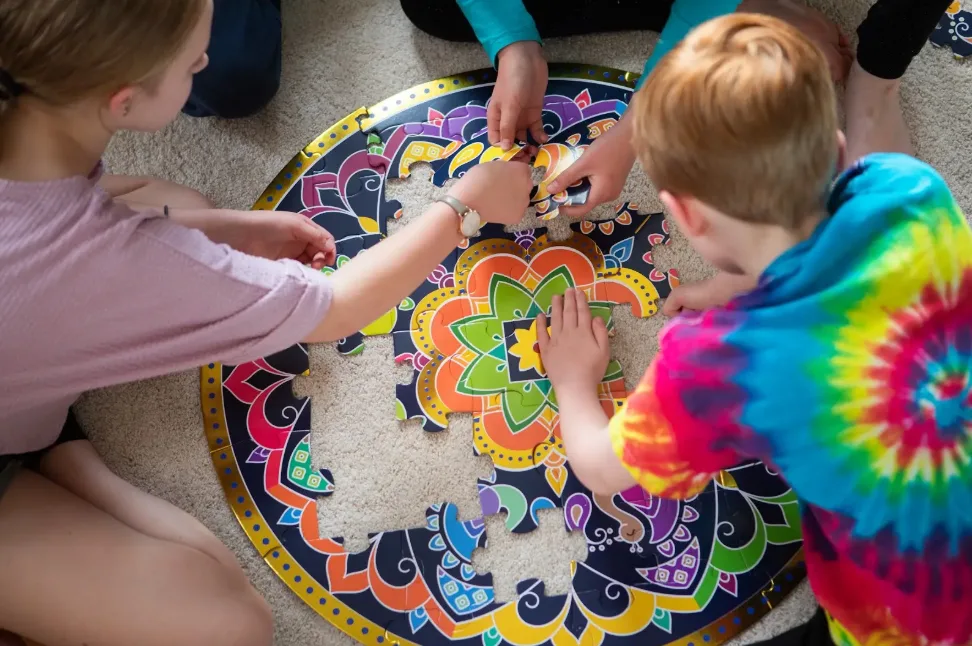 Children engaged in Kullture Khazana's activity