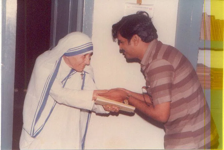 Dr K Surya Rao with Mother Teresa