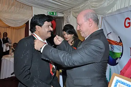 Dr K.Surya_Rao receiving Mahatma Gandhi Award at the House of Lords in London