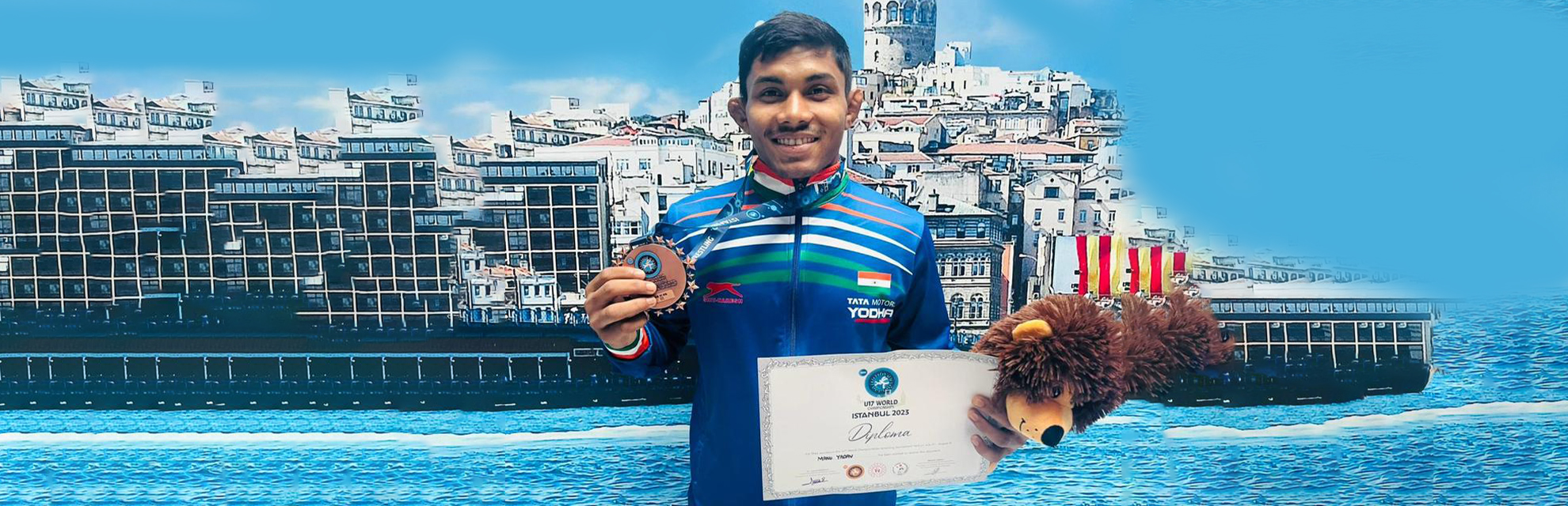 Indian wrestling champion, Manu Yadav recently won a medal at the U17 World Championships in Greco Roman Wrestling 51kg weight category, being held in Turkey.